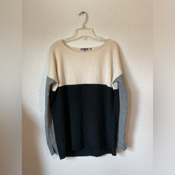 Vince Colorblock Wool Cashmere Sweater Size Small - Picture 2 of 7